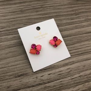 Kate Spade Pink Cluster Square Stud Earrings